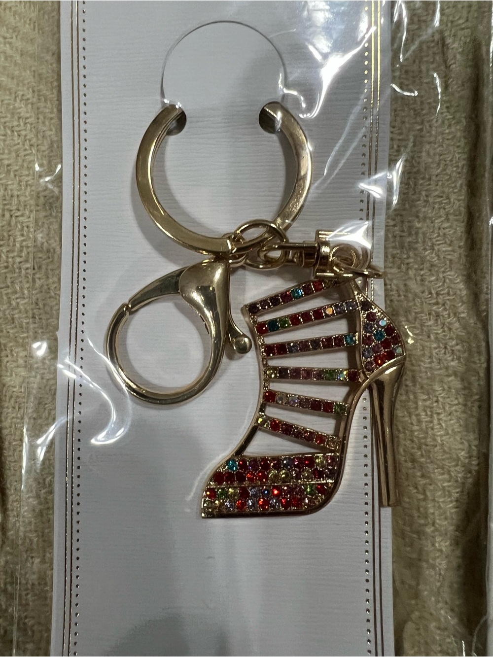 3 Bundle Key Chain or Bag Charm NWT Strawberry, Butterfly, High Heel. - Picture 2 of 7